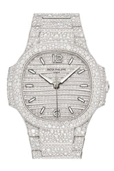 Patek Philippe Nautilus Paved Diamond Dial Watch 7118/1450G-001
